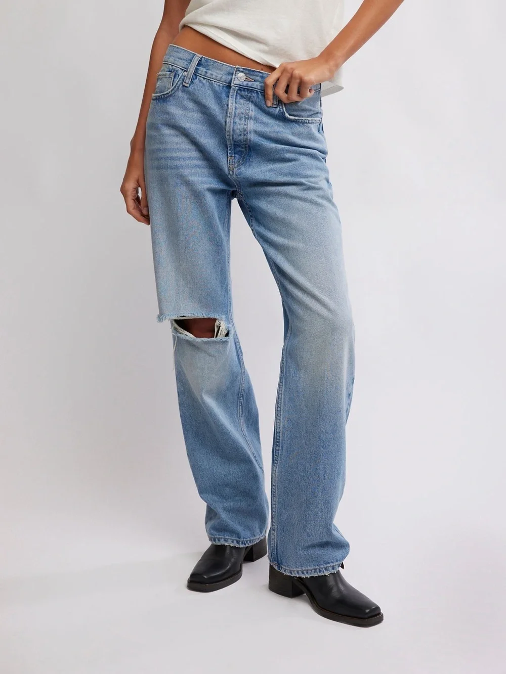 Free People Holly High Rise Bootcut Jeans - Picture 2 of 4